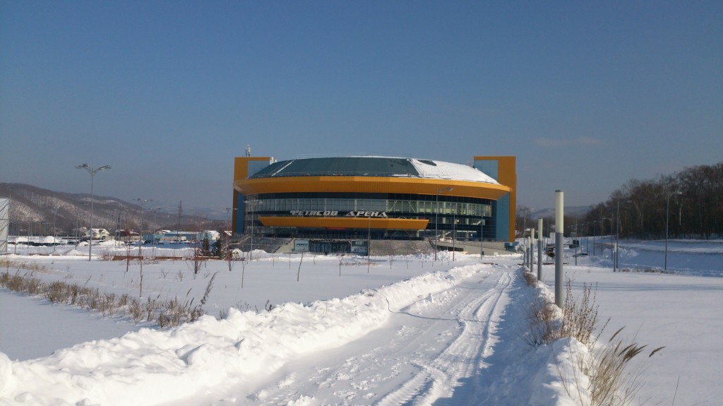 КСК Фетисов Арена после выпадения снегопада